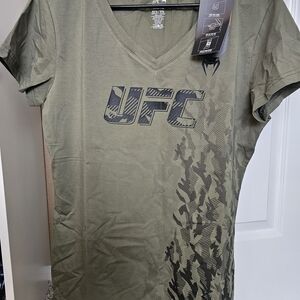 UFC Women's Authentic Venum Fight Week Short Sleeve Olive Tee XXL